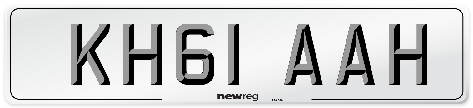 KH61 AAH Number Plate from New Reg